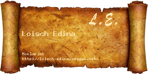 Loisch Edina névjegykártya